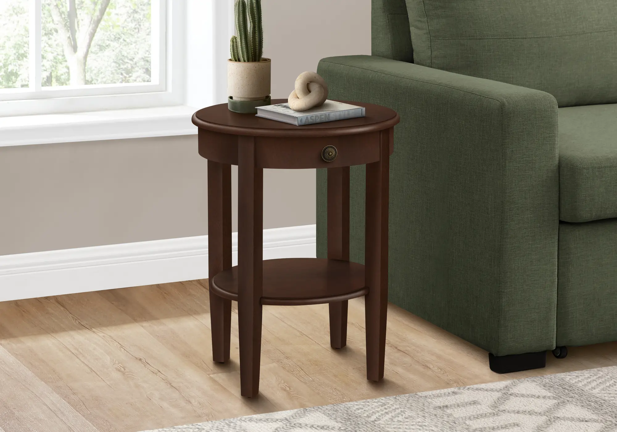 Espresso Brown Side Table-2
