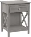 Spring Two Tier Gray Accent Table
