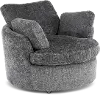 Slider Graphite Gray Swivel Barrel Chair