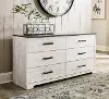 Sutton Whitewash Six Drawer Dresser