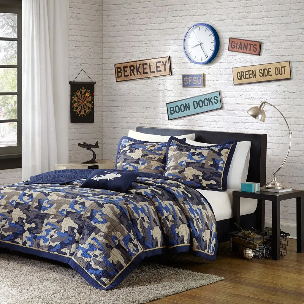 Josh Blue Camo Twin 3-Piece Comforter Set-1