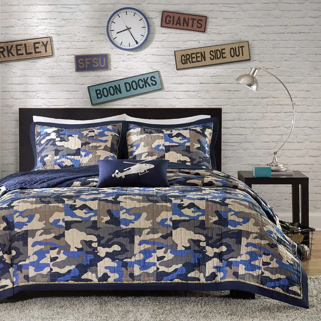 Josh Blue Camo Twin 3-Piece Comforter Set-2