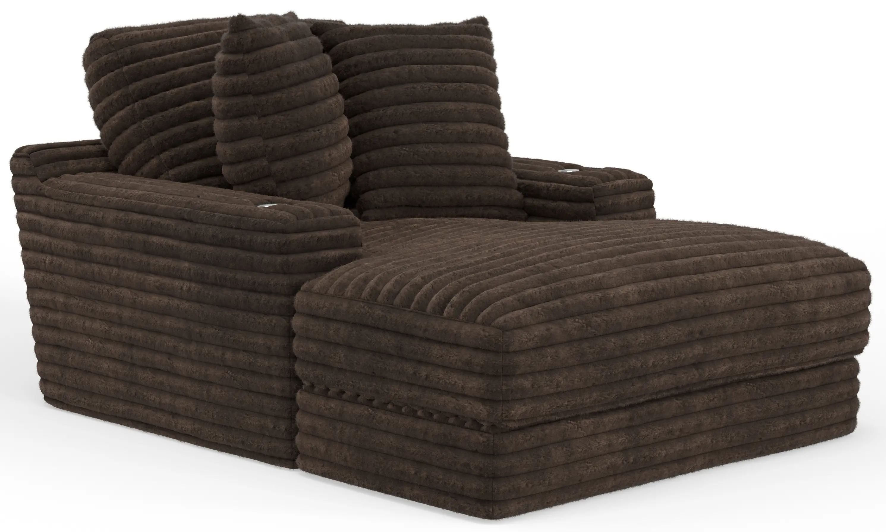 3045-09/1998-09 Comfrey Chocolate Brown Chaise-3