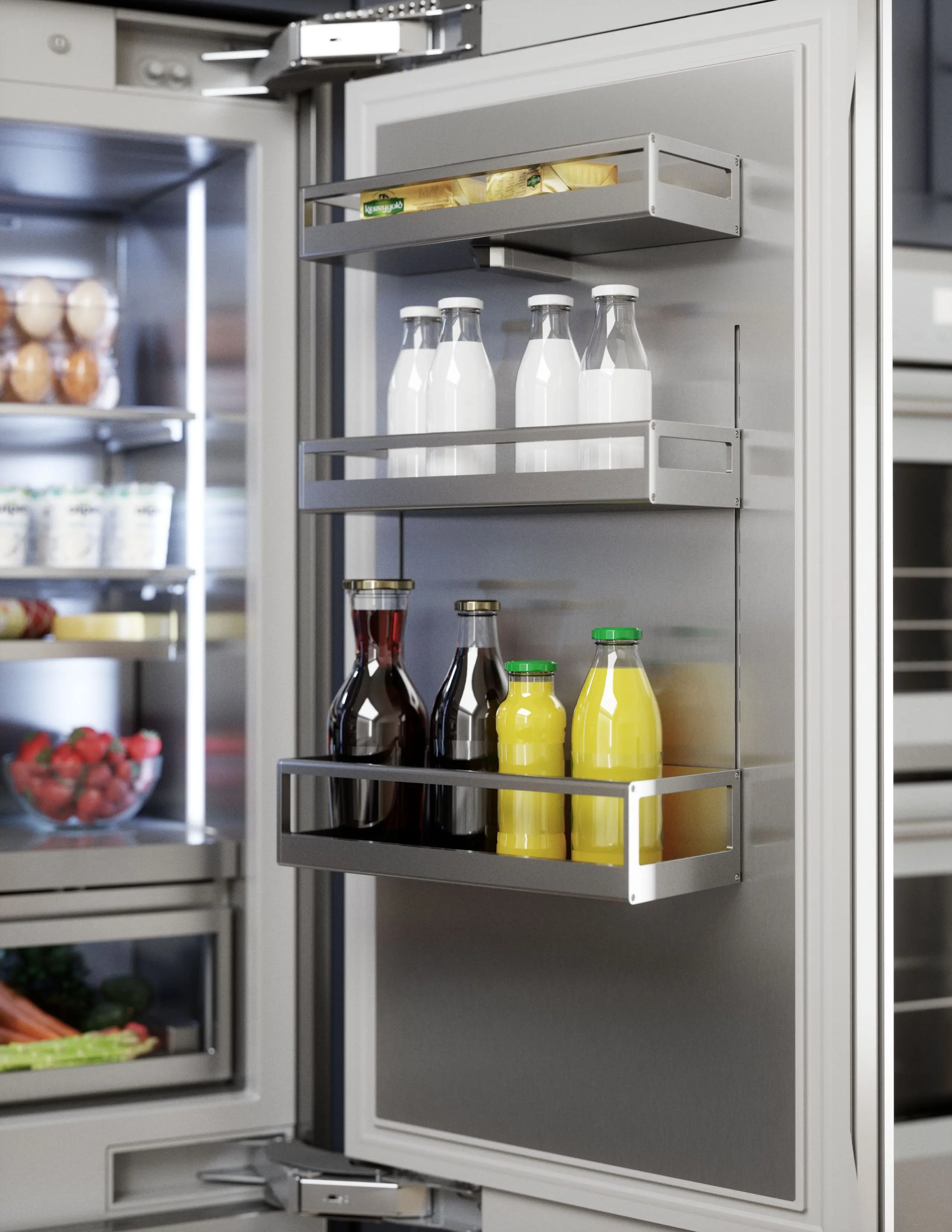 T48BT110NS Thermador 26.8 Cu Ft Built-In French Door Refrigerator - Counter Depth Stainless Steel-1