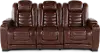 Transformer Dark Brown Leather 3 Piece Power Reclining Sofa
