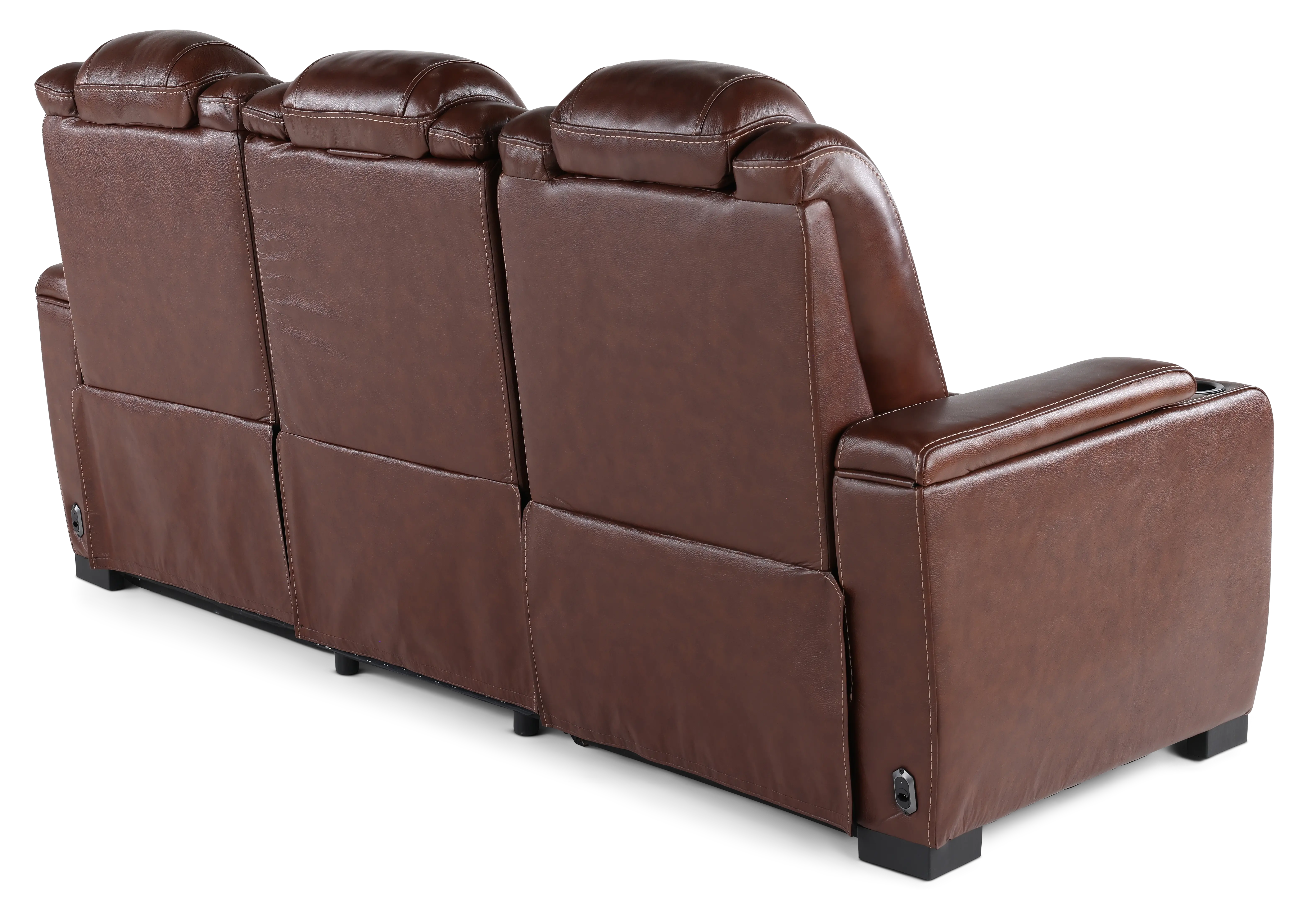 Transformer Dark Brown Leather 3 Piece Power Reclining Sofa-6