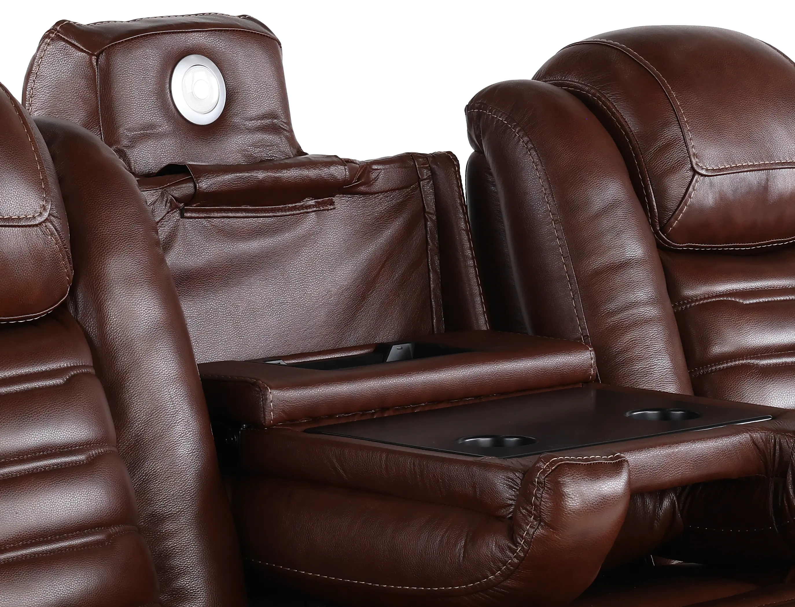 Transformer Dark Brown Leather 3 Piece Power Reclining Sofa-7