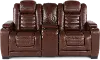 Transformer Dark Brown Leather 3 Piece Power Reclining Loveseat