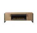 Mason Natural and Black Fireplace TV Console