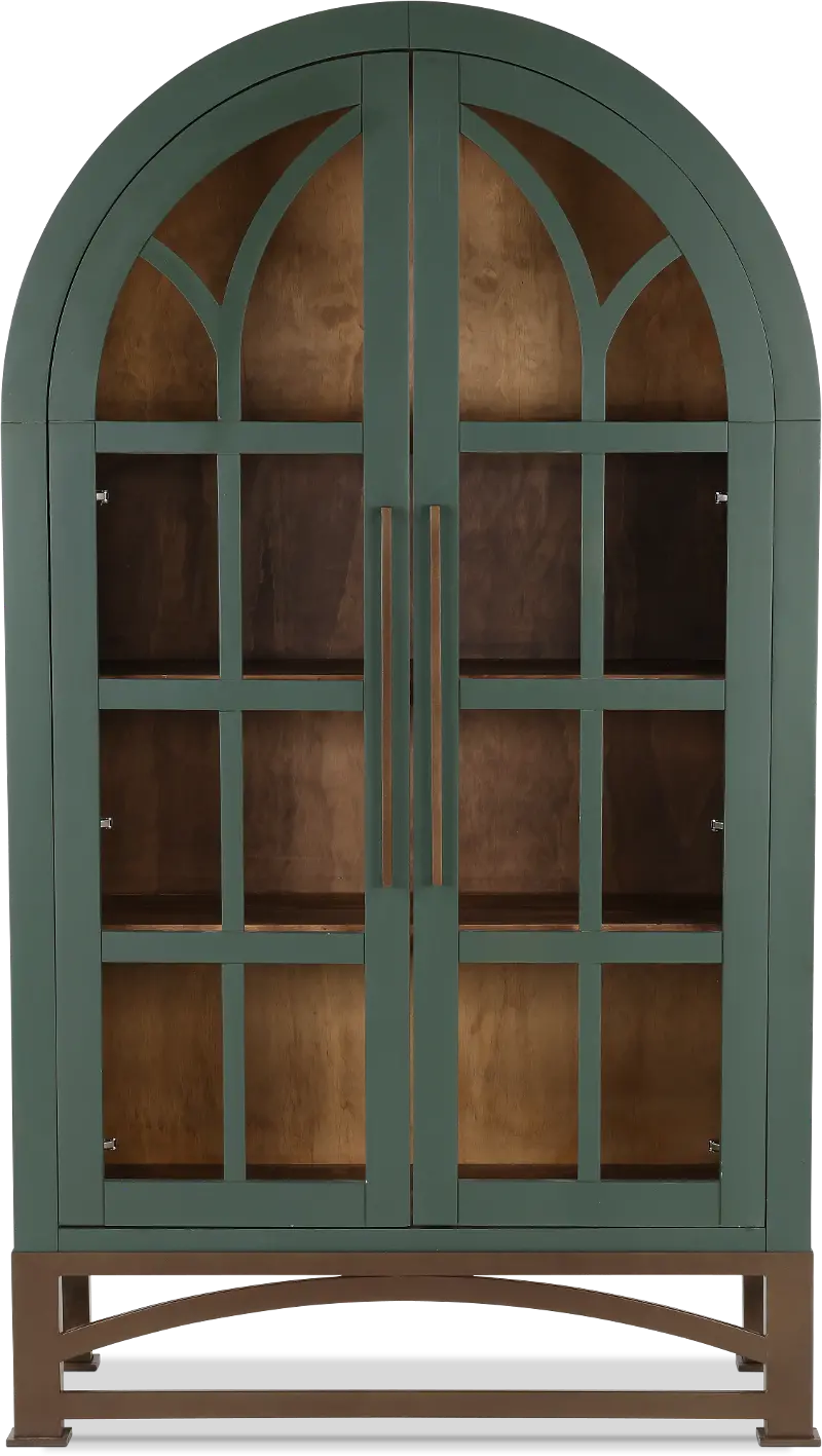 Obsidian Green Door Cabinet