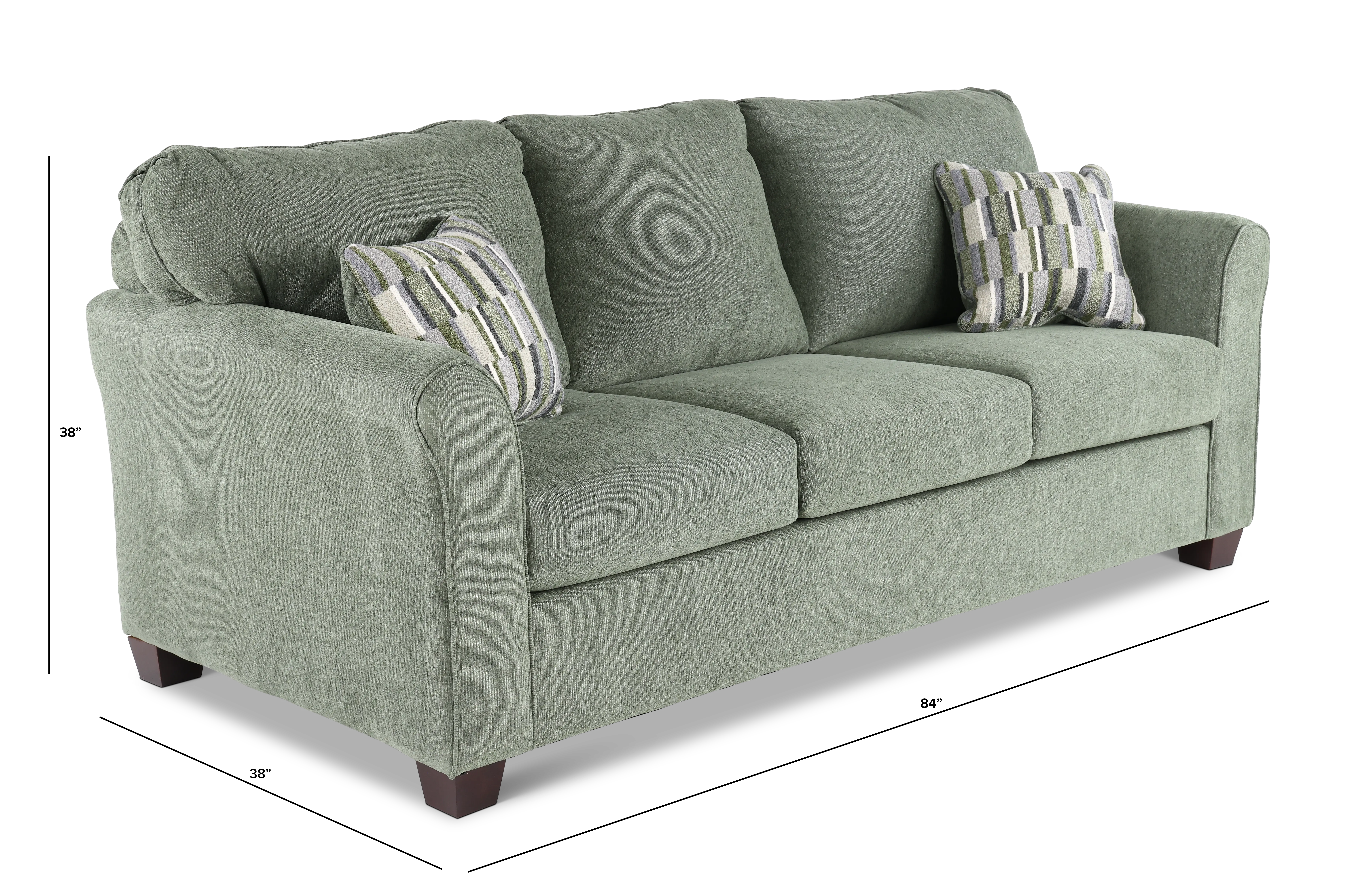 WALSOF/DEXEUC Wall St. Green Sofa-3