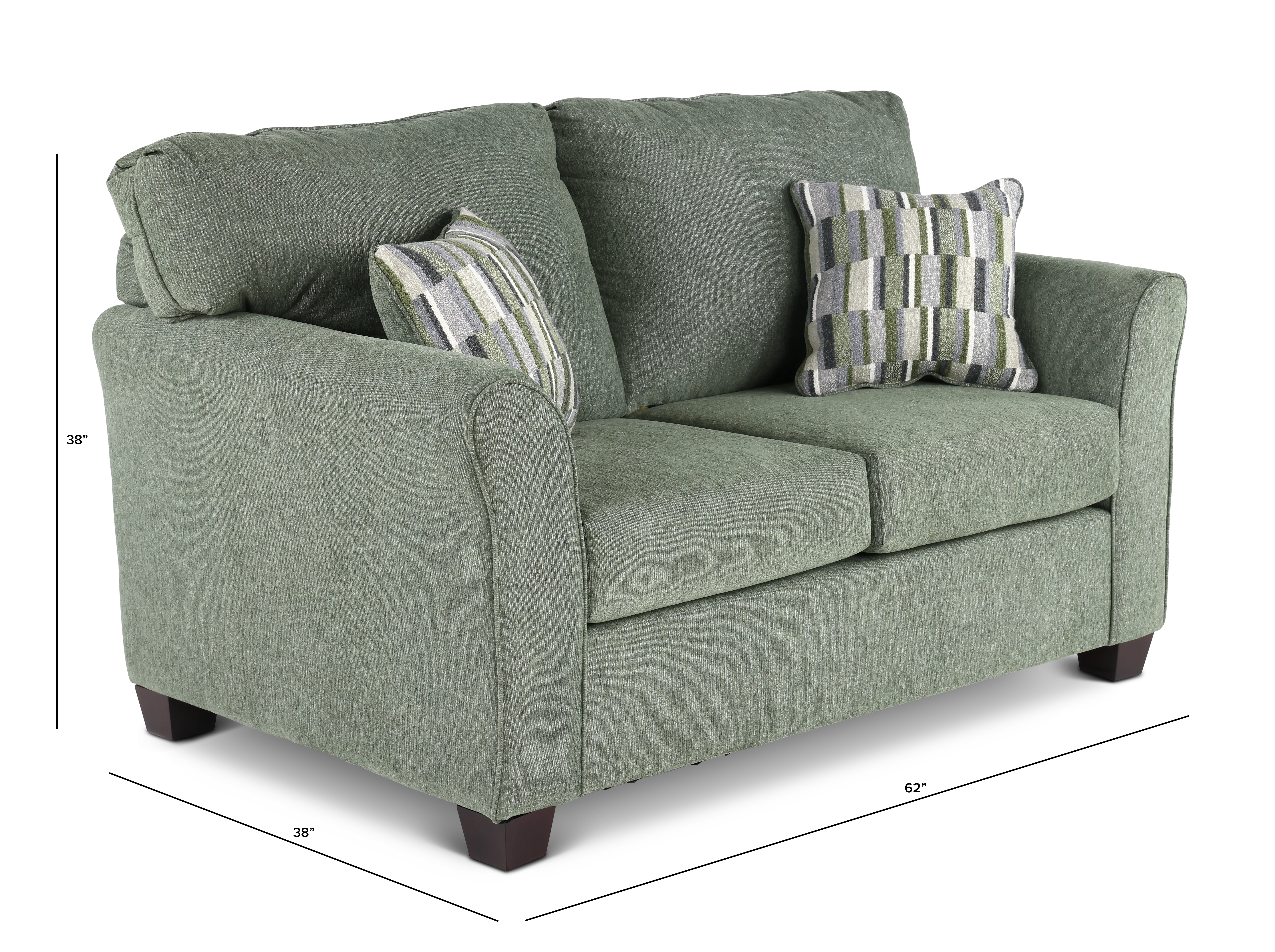 WALLOV/DEXEUC Wall St. Green Loveseat-3