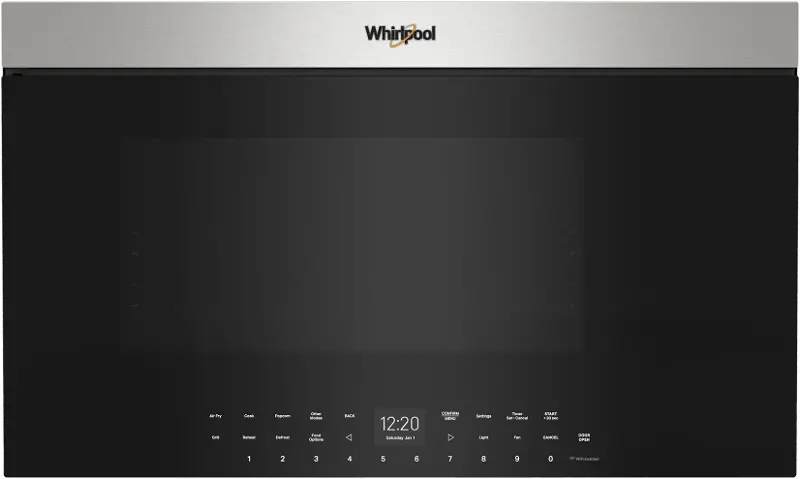Whirlpool 1.1 Cu Ft Over-the-Range Microwave with Air Fry - Stainless Steel