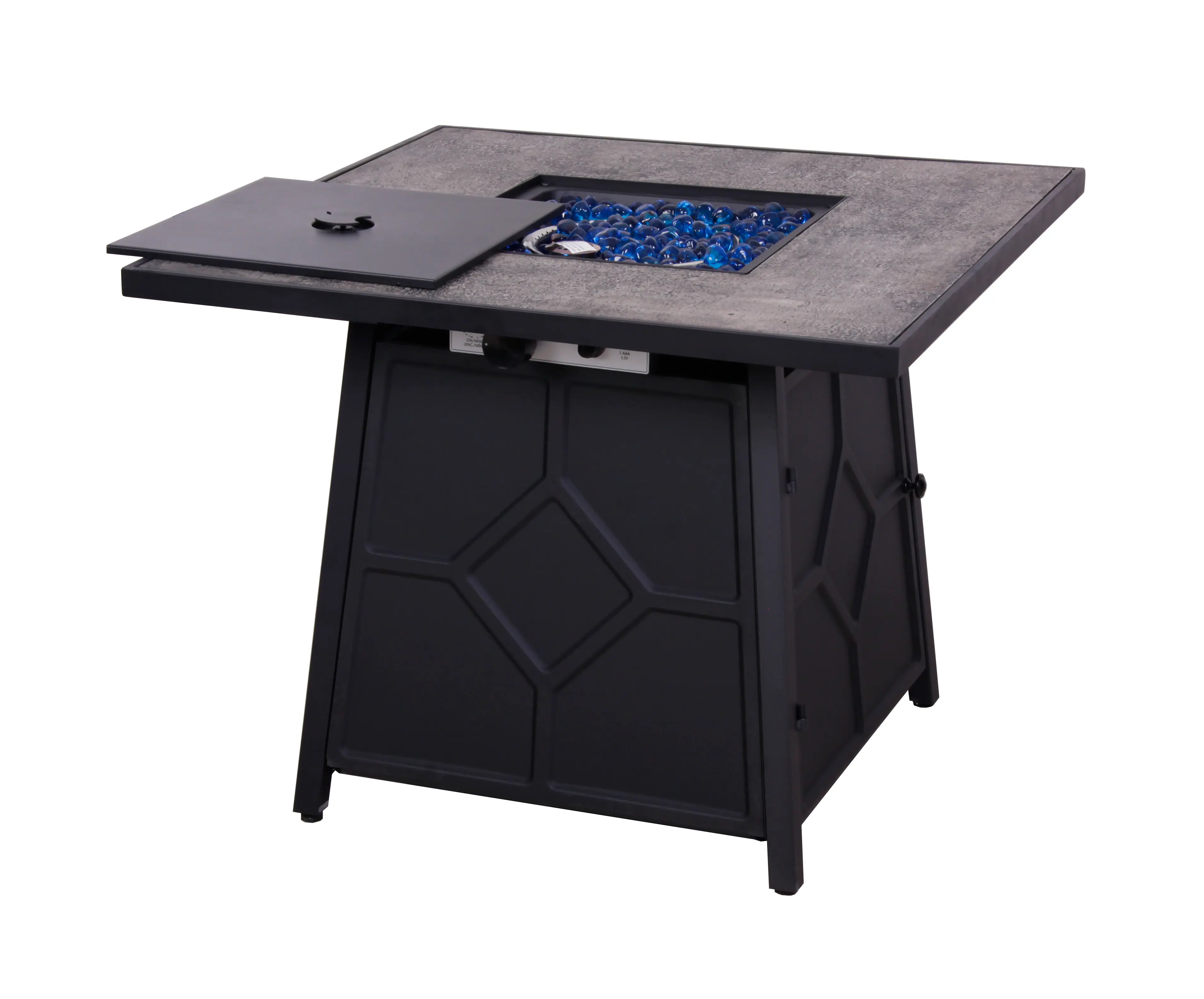 32 Square Table Gas Fire Pit-4