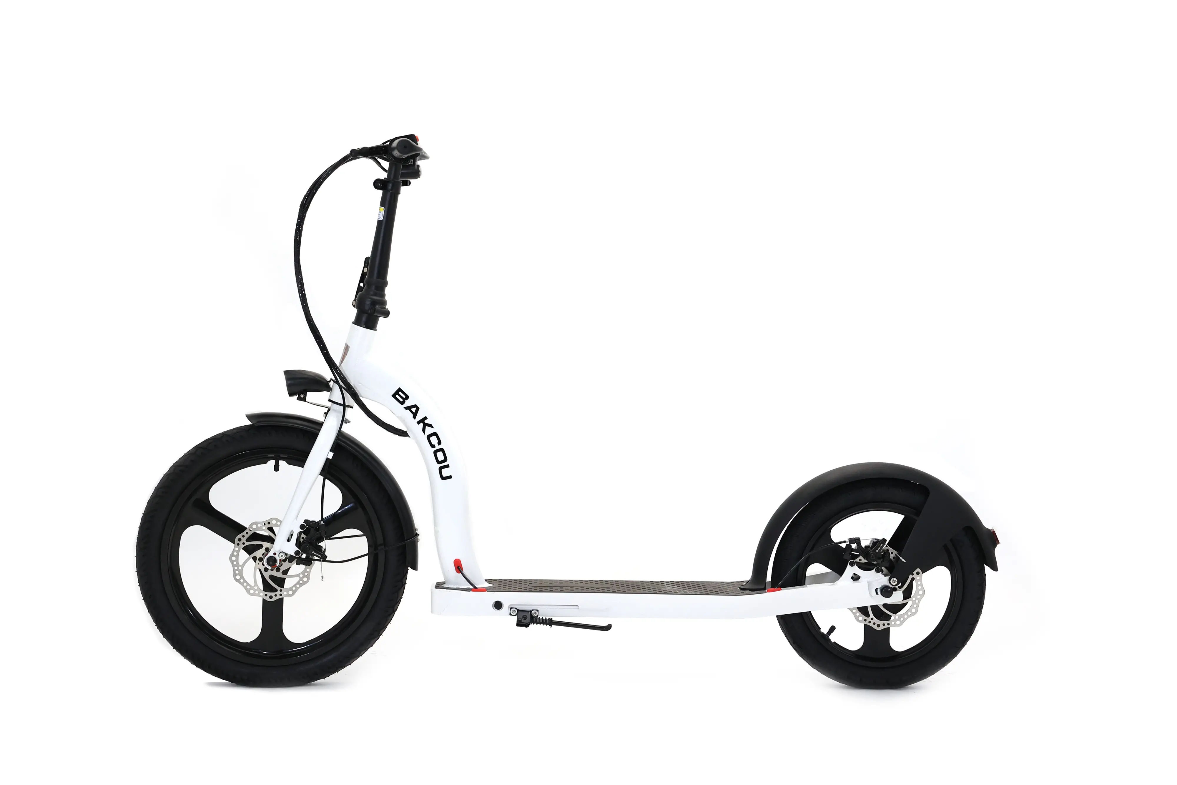 Bakcou Badger Electric Scooter - Gloss White-1