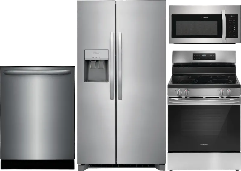Frigidaire 4 Piece Electric Kitchen Appliance Package - Stainless Steel