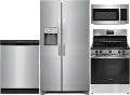 FRG-2623-S/S-ELEPKG Frigidaire 4 Piece Electric Kitchen Appliance Package - Stainless Steel