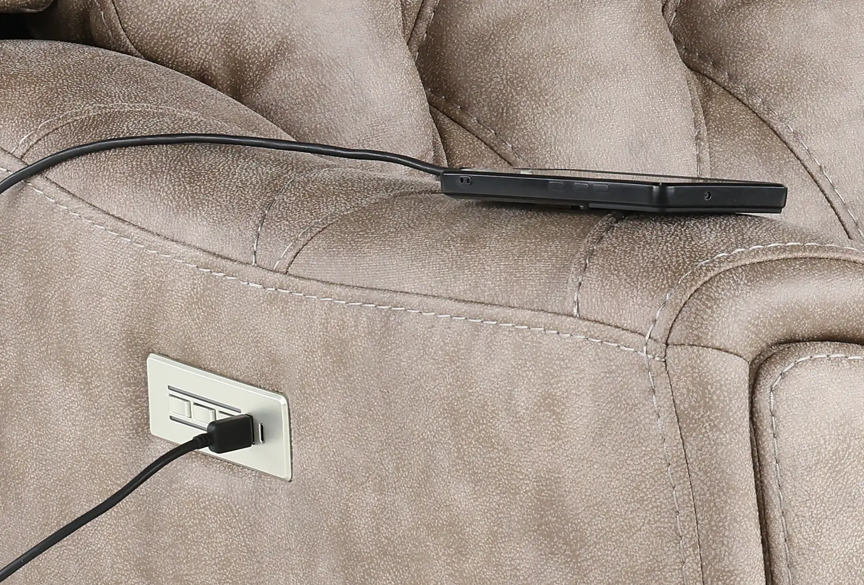 Anniston Fog Beige Lay Flat Power Recliner-10