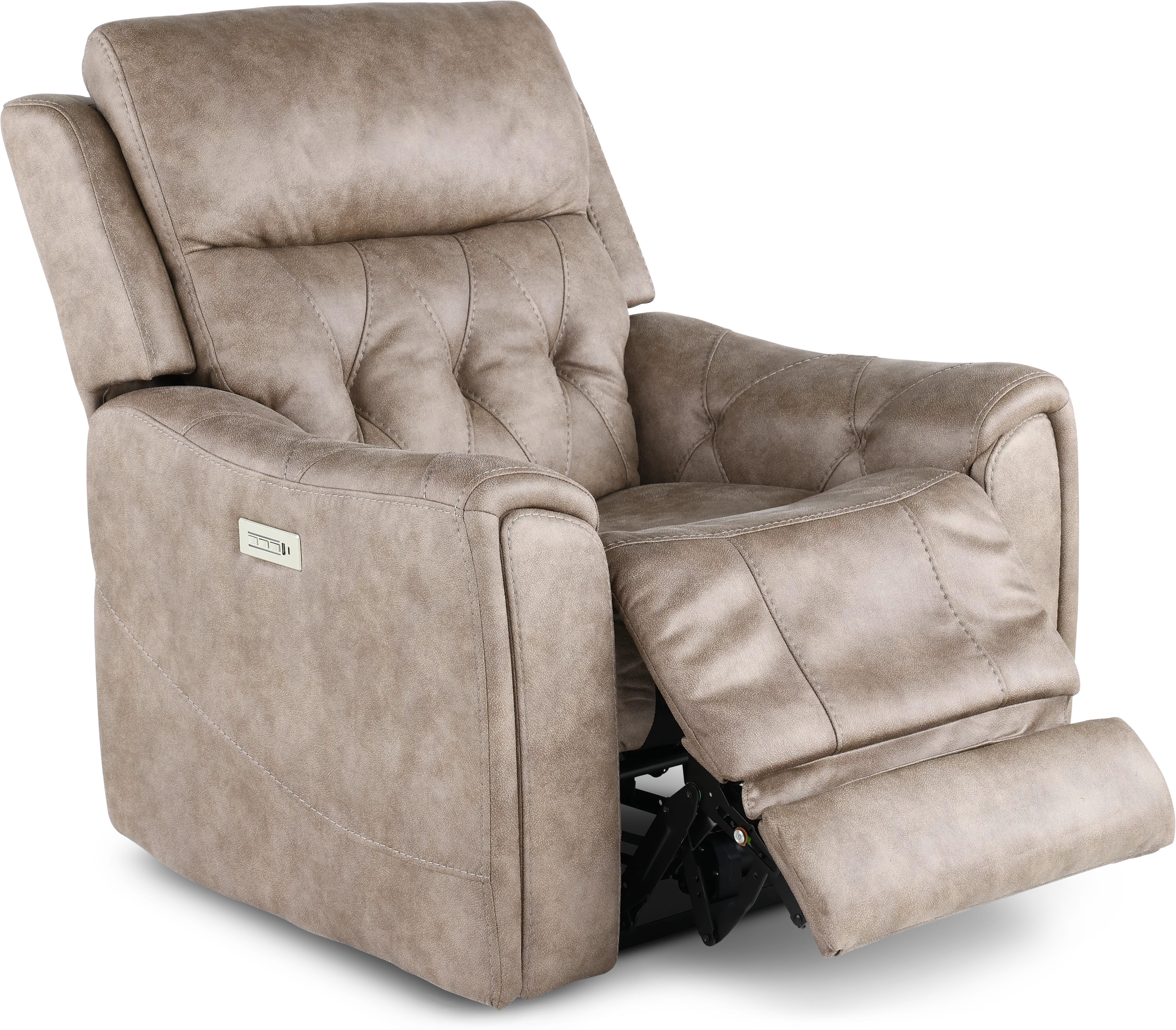 Anniston Fog Beige Lay Flat Power Recliner-6