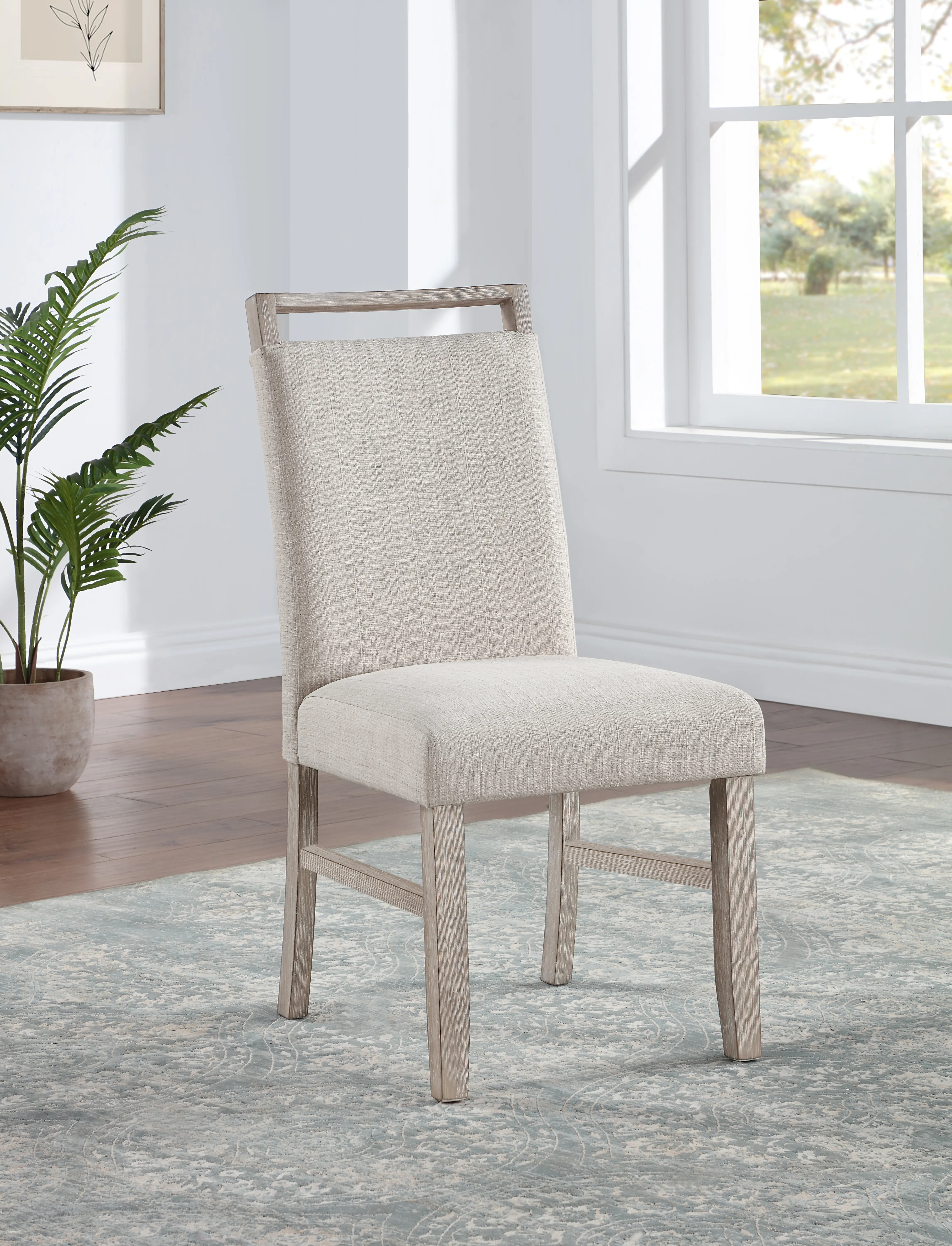 Nina Beige Upholstered Dining Chair-2
