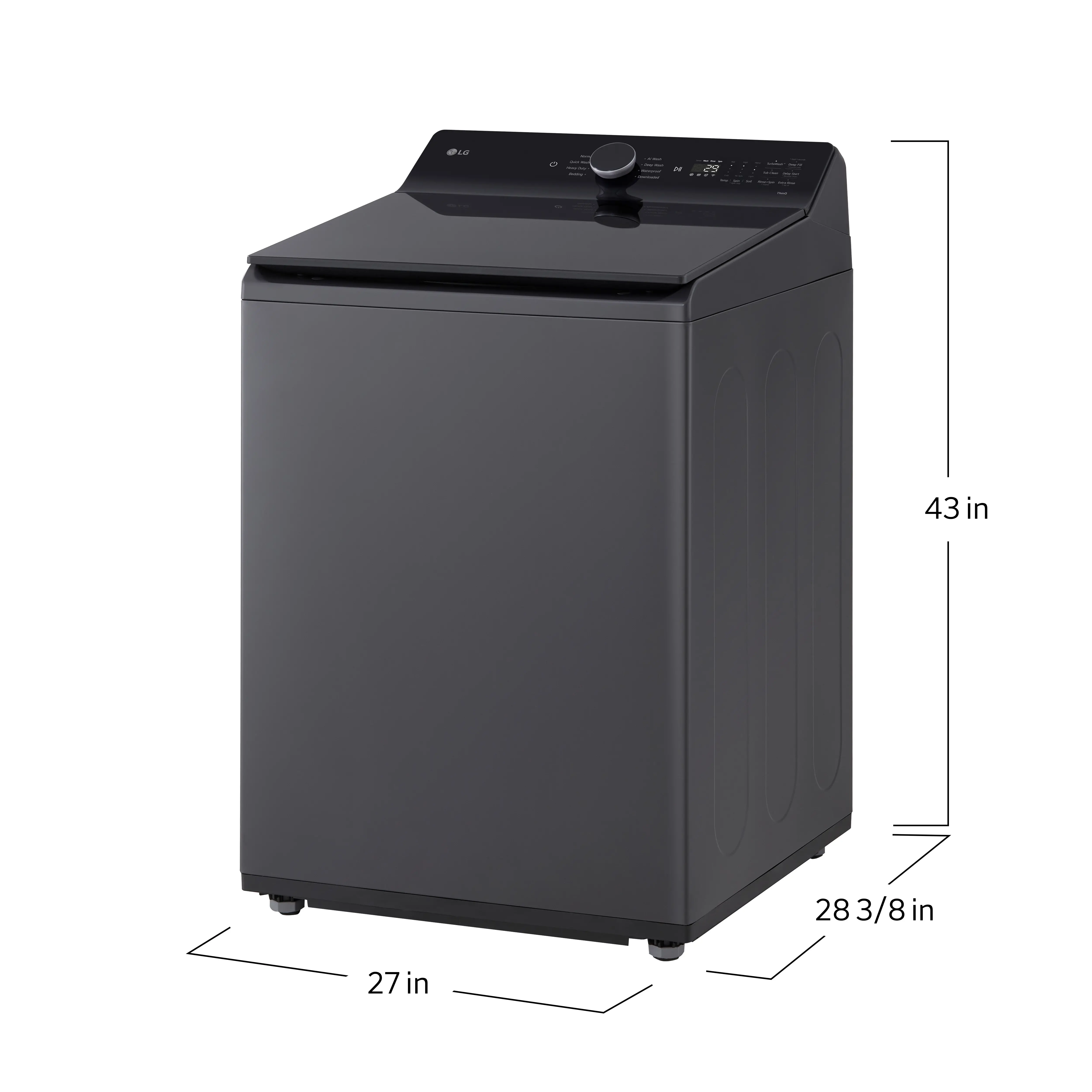 WT8400CB LG 5.5 Cu Ft Top Load Washer - Matte Black-4