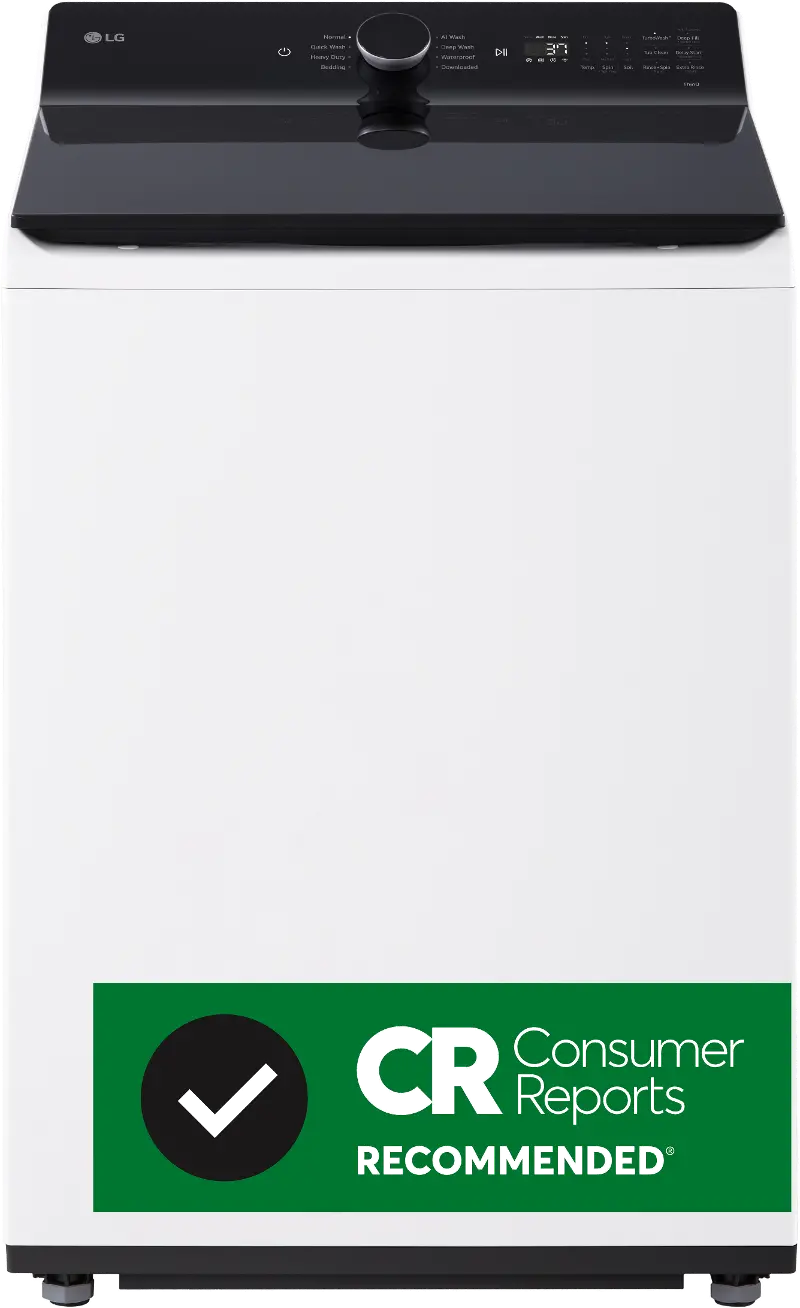 LG 5.3 Cu Ft Top Load Washer - White