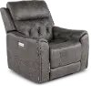 Anniston Steel Gray Lay Flat Power Recliner