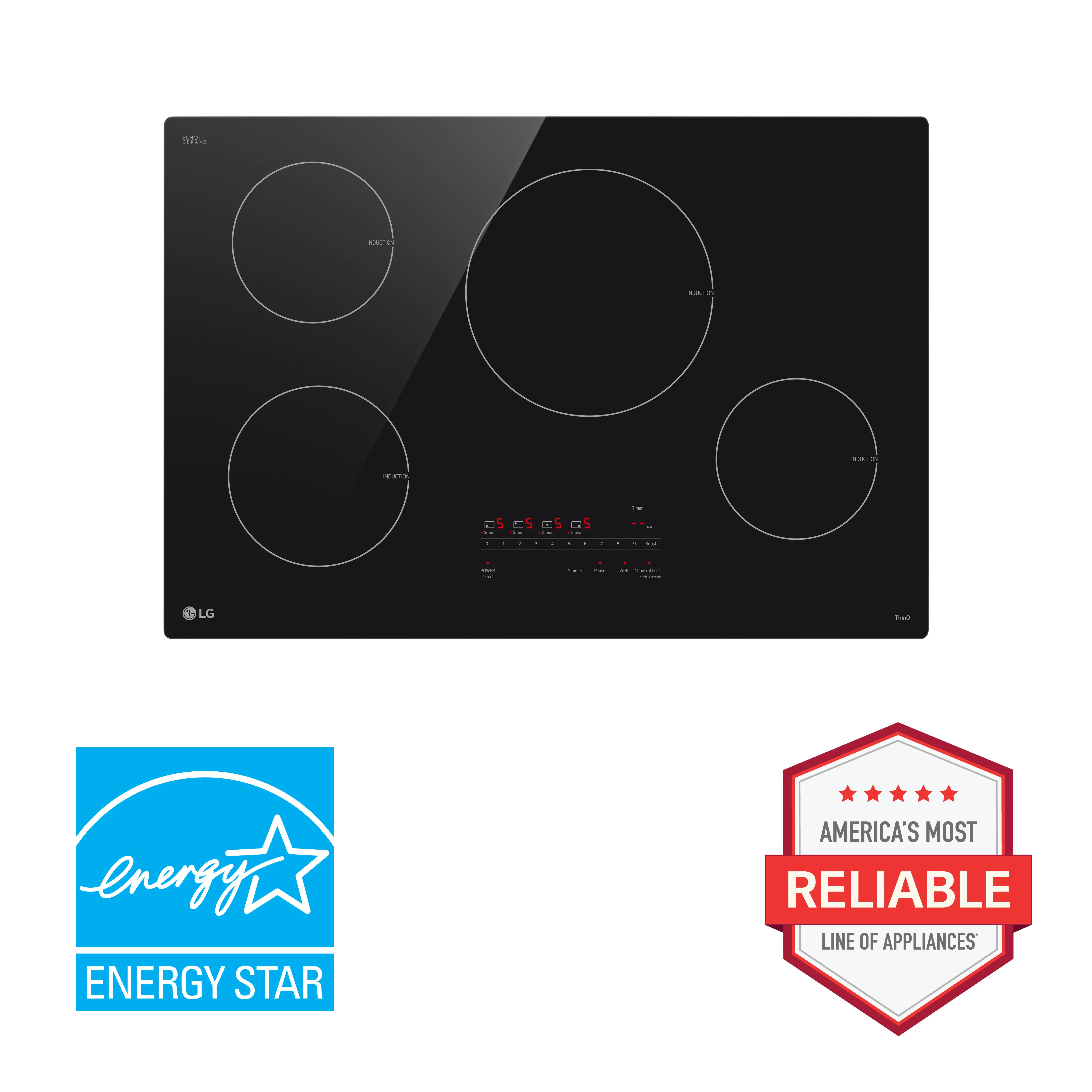 CBIH3013BE LG 30 Inch Induction Cooktop - Black Ceramic-2