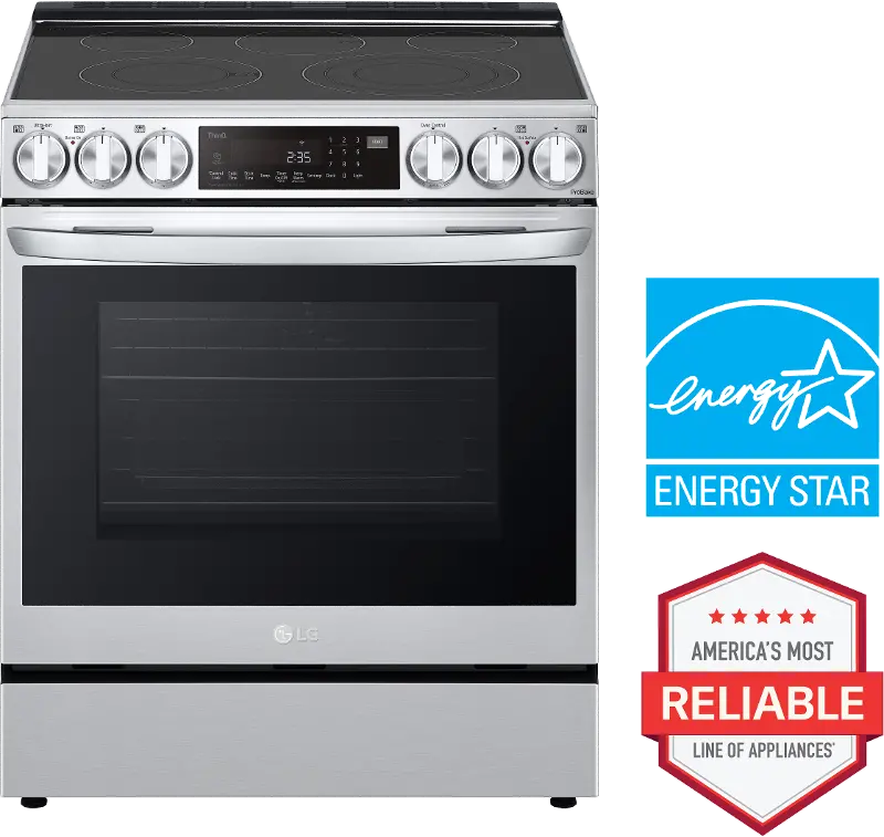 LG Electric Slide-In InstaView® Range with Air Fry and ProBake Convection® - Stainless Steel