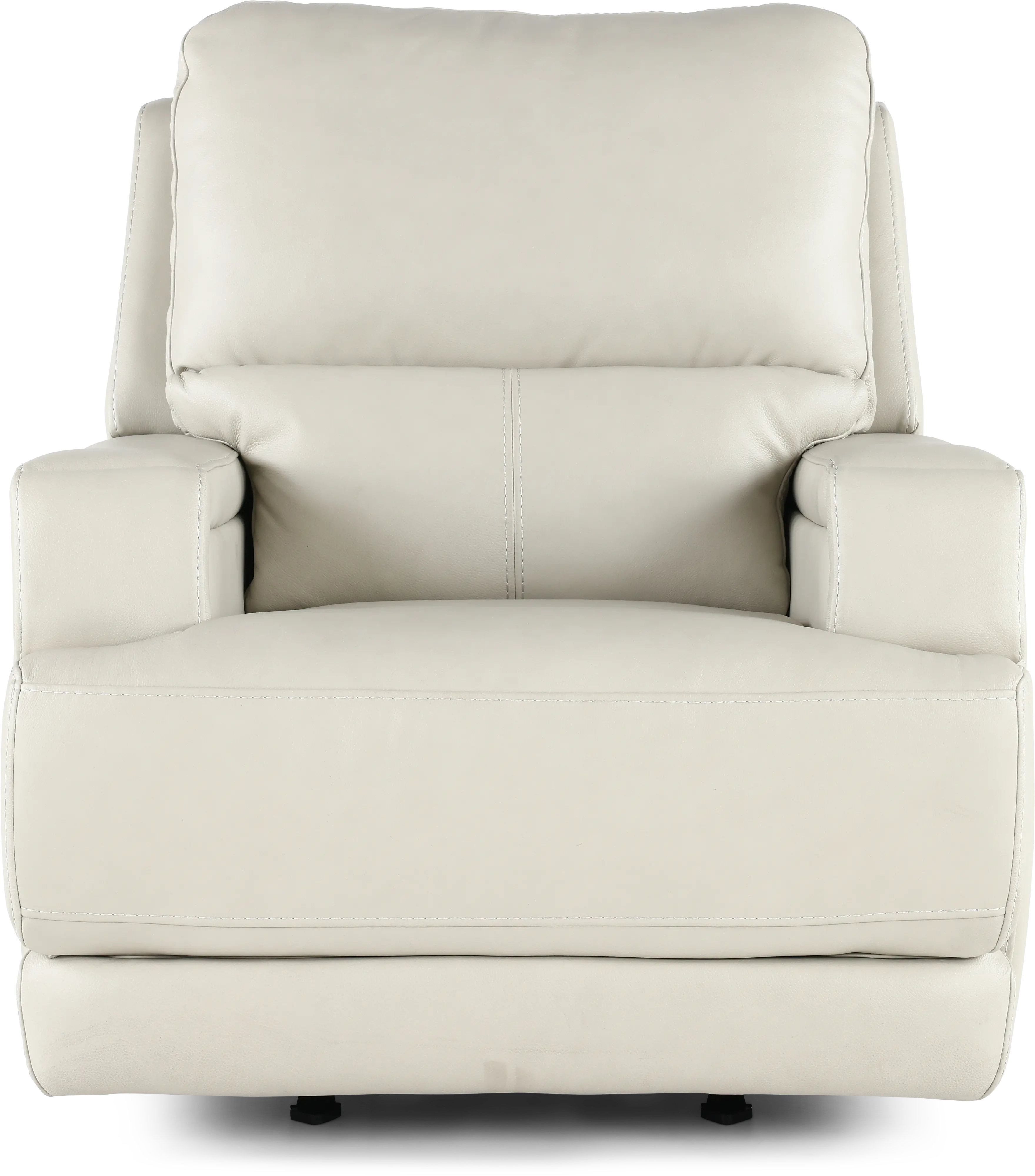 Rushton White Leather Power Rocker Recliner-2
