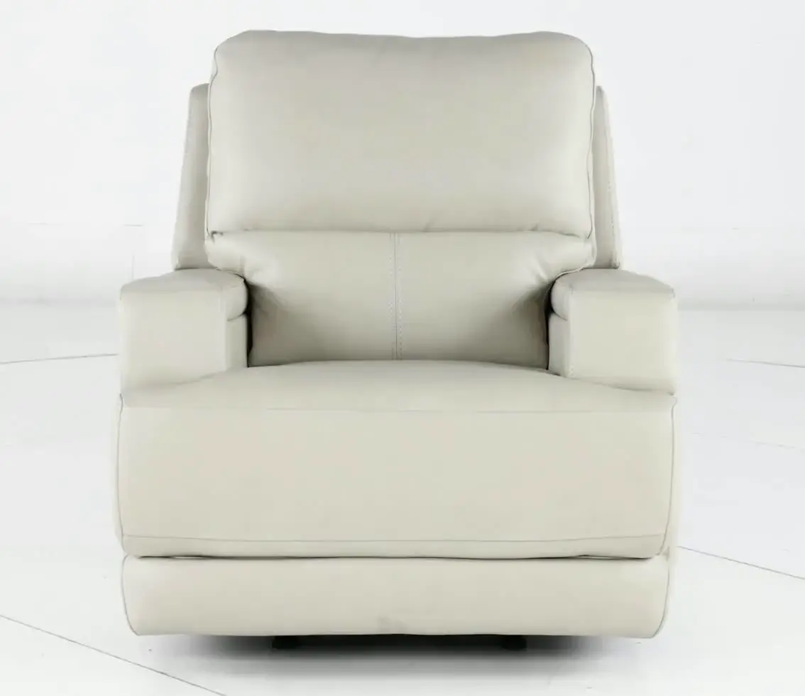 Rushton White Leather Power Rocker Recliner-4