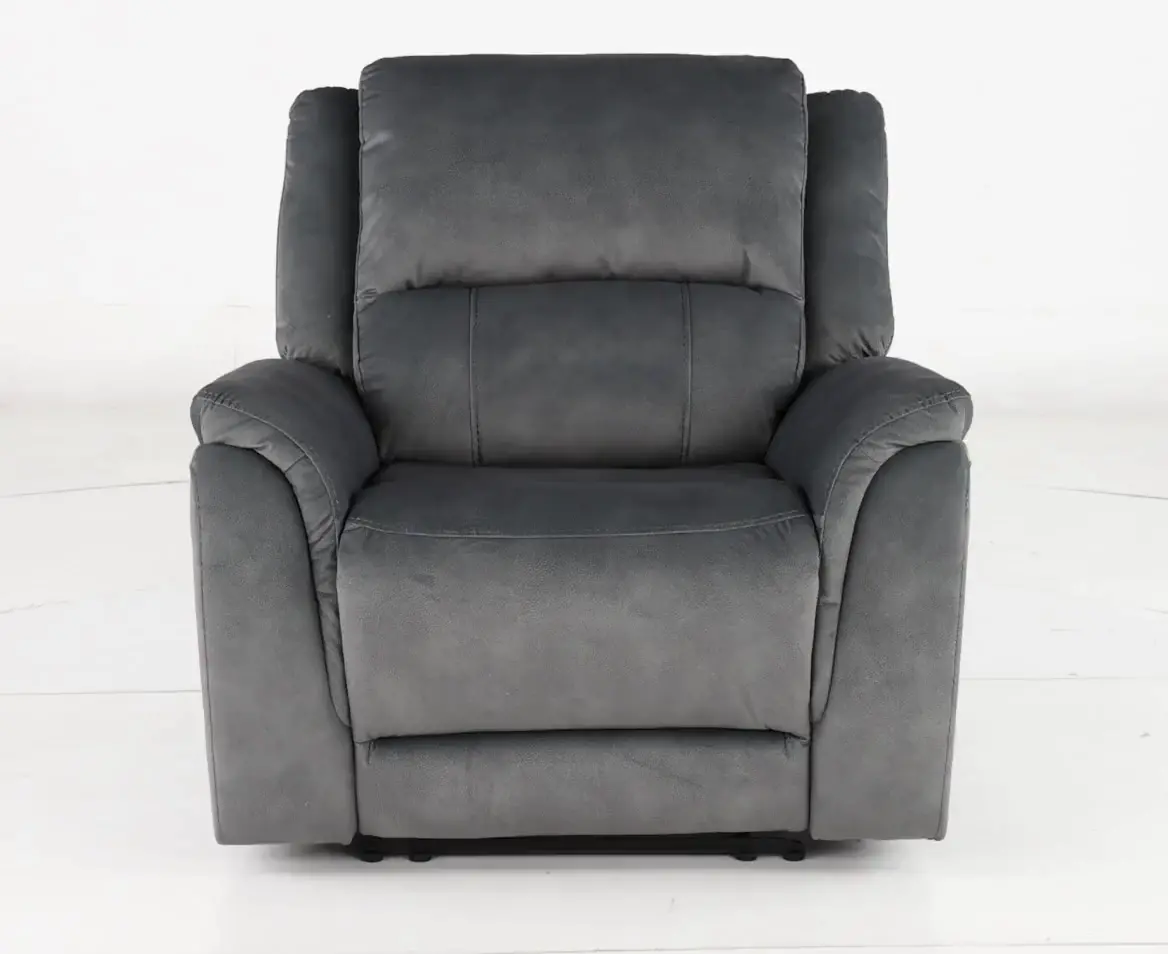 Aspen Steel Gray Manual Recliner-5