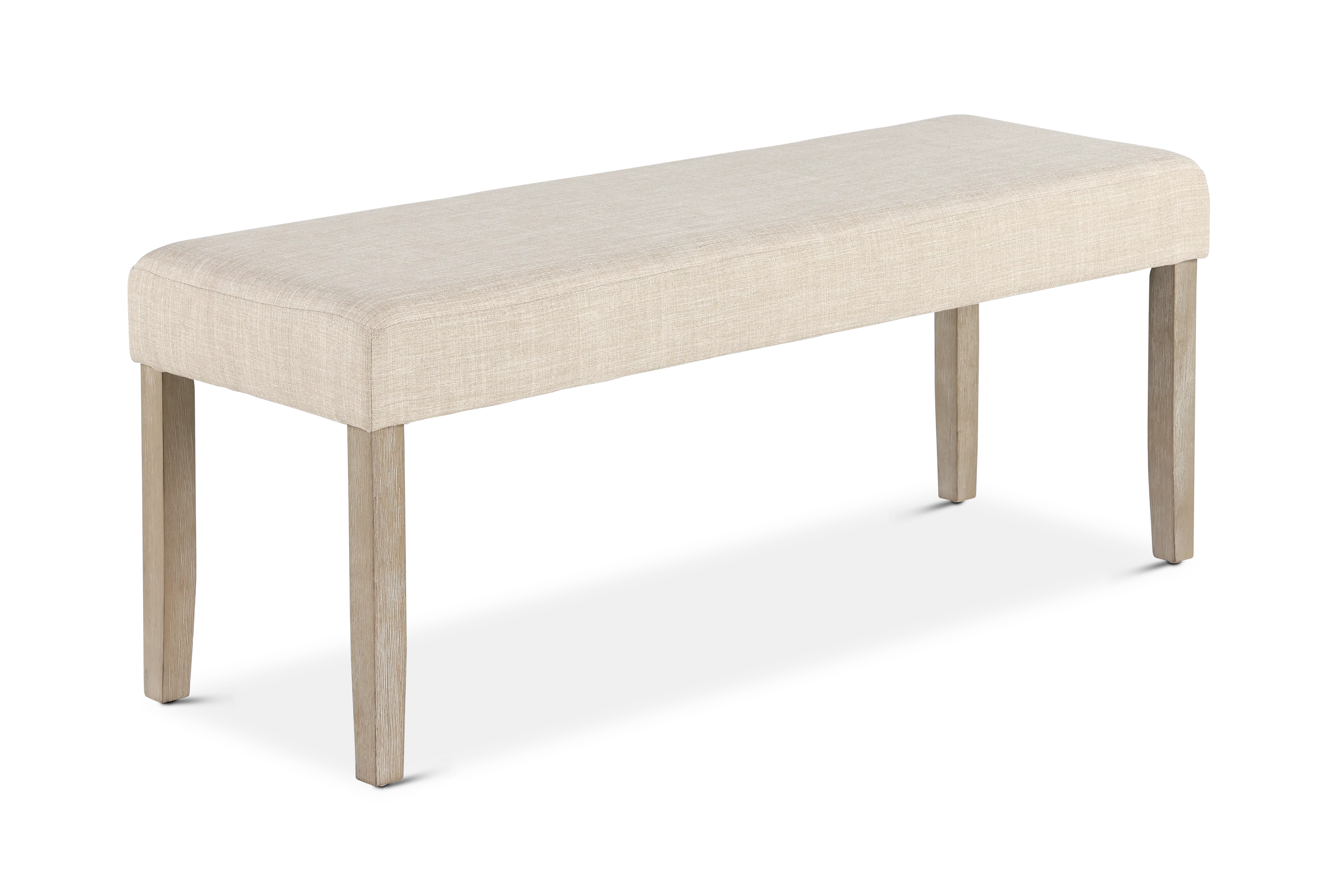 Nina Beige Upholstered Dining Bench-2