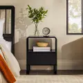 ELIB4CBL Elias Black Rounded Edge Nightstand