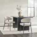 ALSD1EIV Alexis Ivory Curved Back Dining Chair - Set of 2