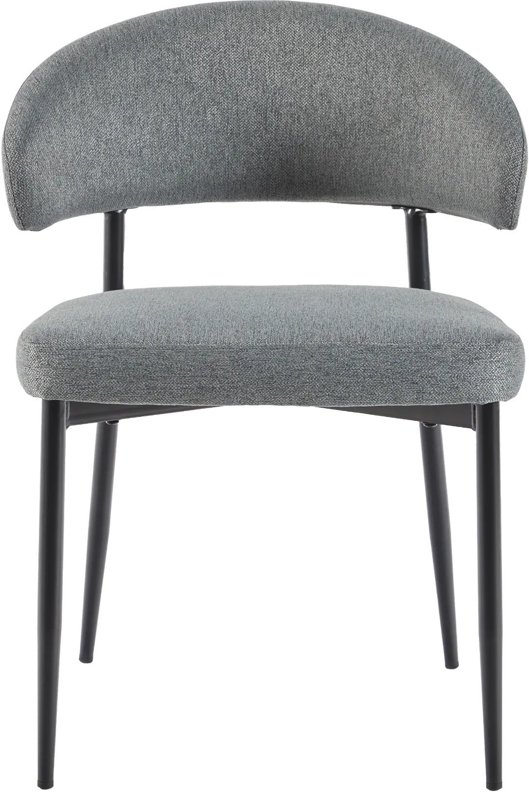 ALSD1ECL Alexis Charcoal Curved Back Dining Chair - Set of 2-3