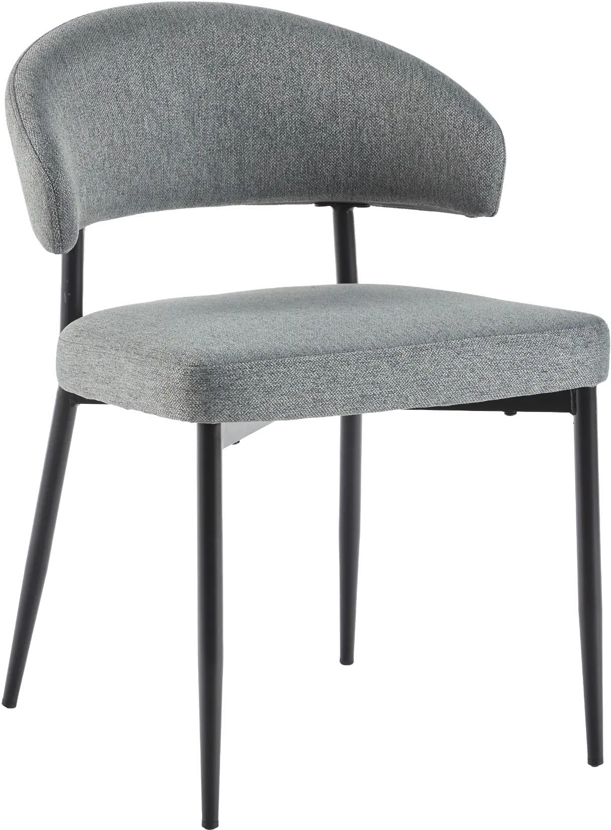 ALSD1ECL Alexis Charcoal Curved Back Dining Chair - Set of 2-4