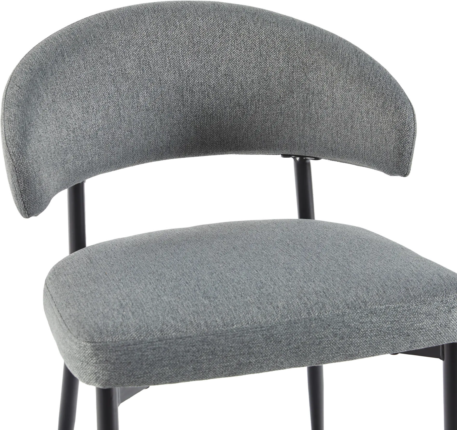 ALSD1ECL Alexis Charcoal Curved Back Dining Chair - Set of 2-6
