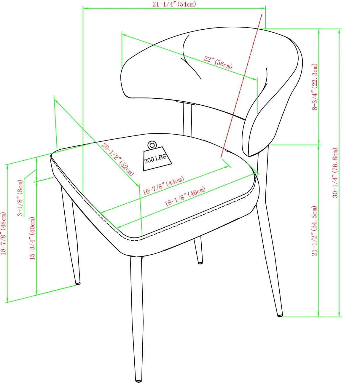 ALSD1ECL Alexis Charcoal Curved Back Dining Chair - Set of 2-8