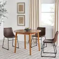 DAMD3ECAWS Mid Century Modern Caramel Wood Oval Dining Table
