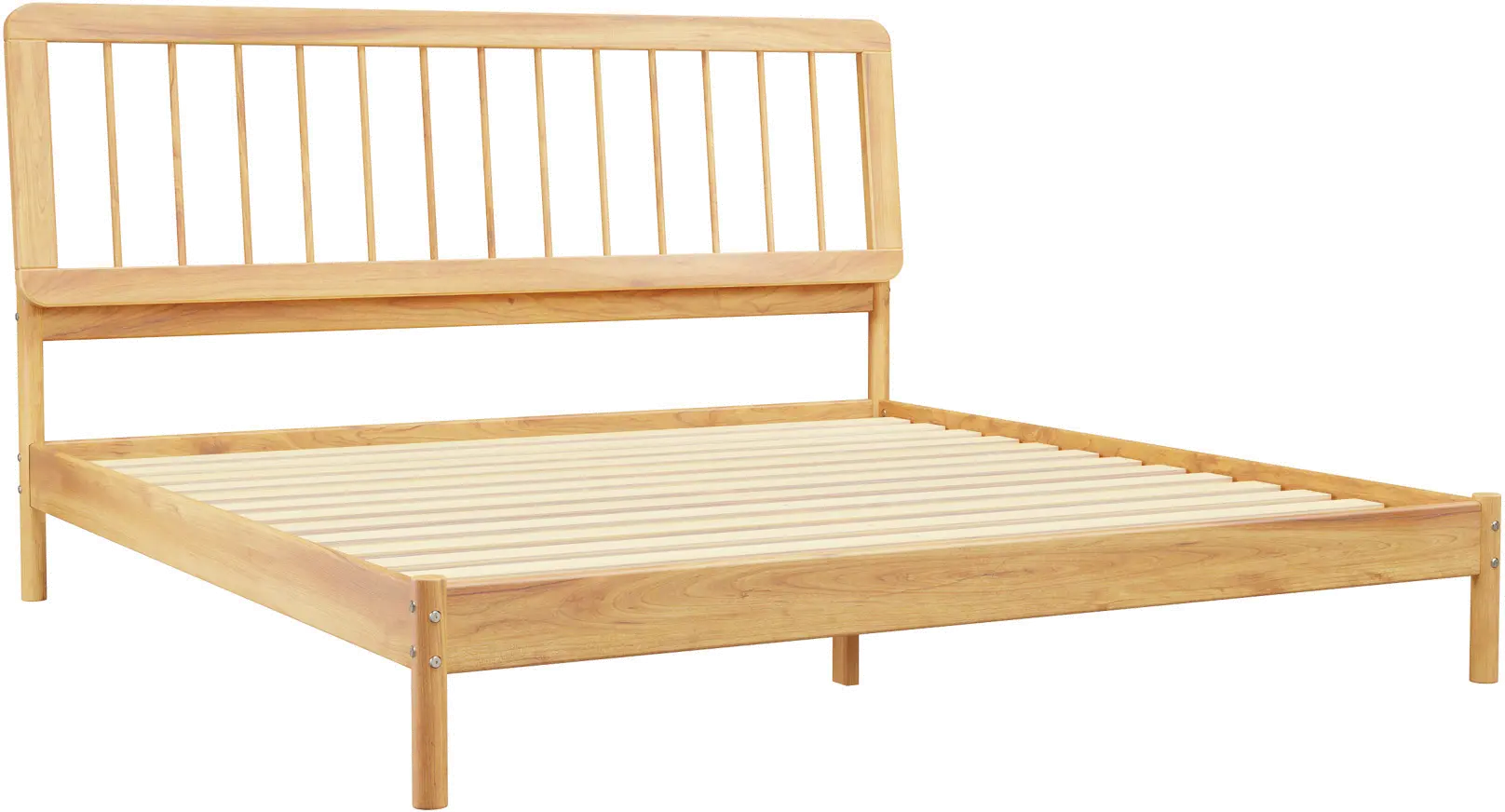 CMAB8BNP Cama Natural Wood King Spindle Bed-3