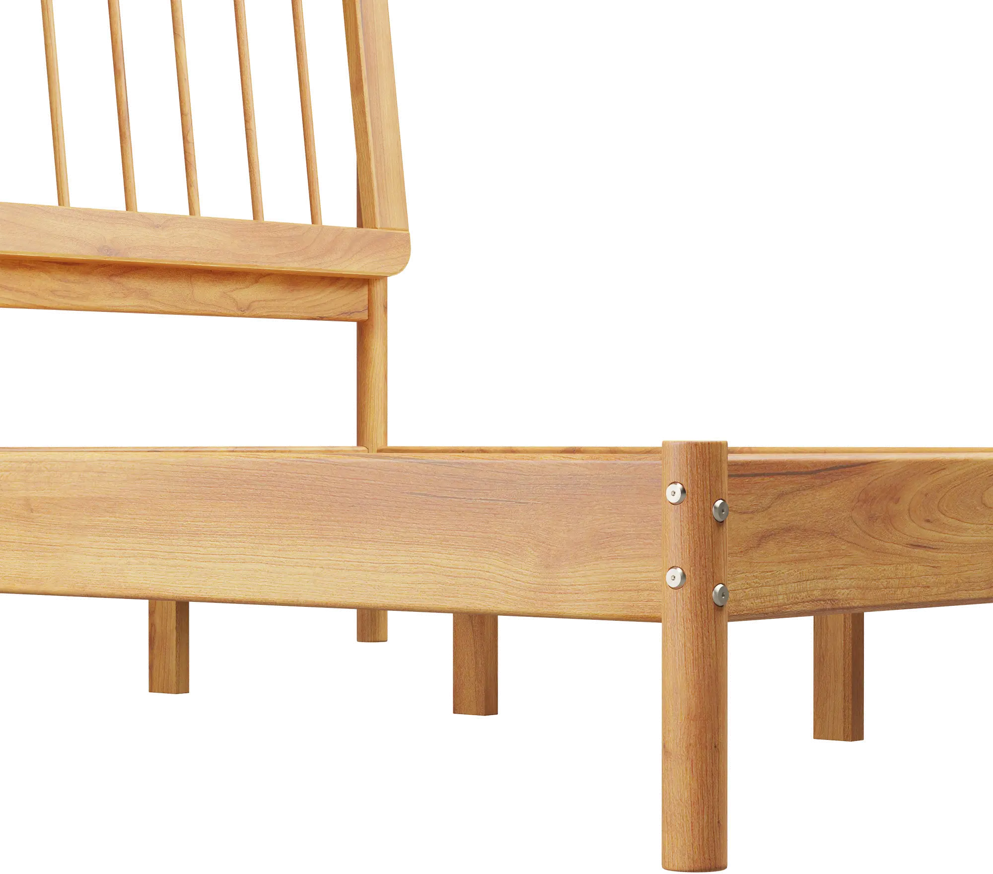 CMAB8BNP Cama Natural Wood King Spindle Bed-8