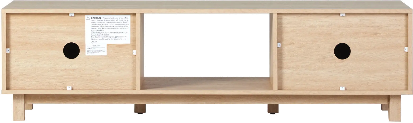 ARUM2FCO Arundo 58 2 Door Oak TV Stand-5