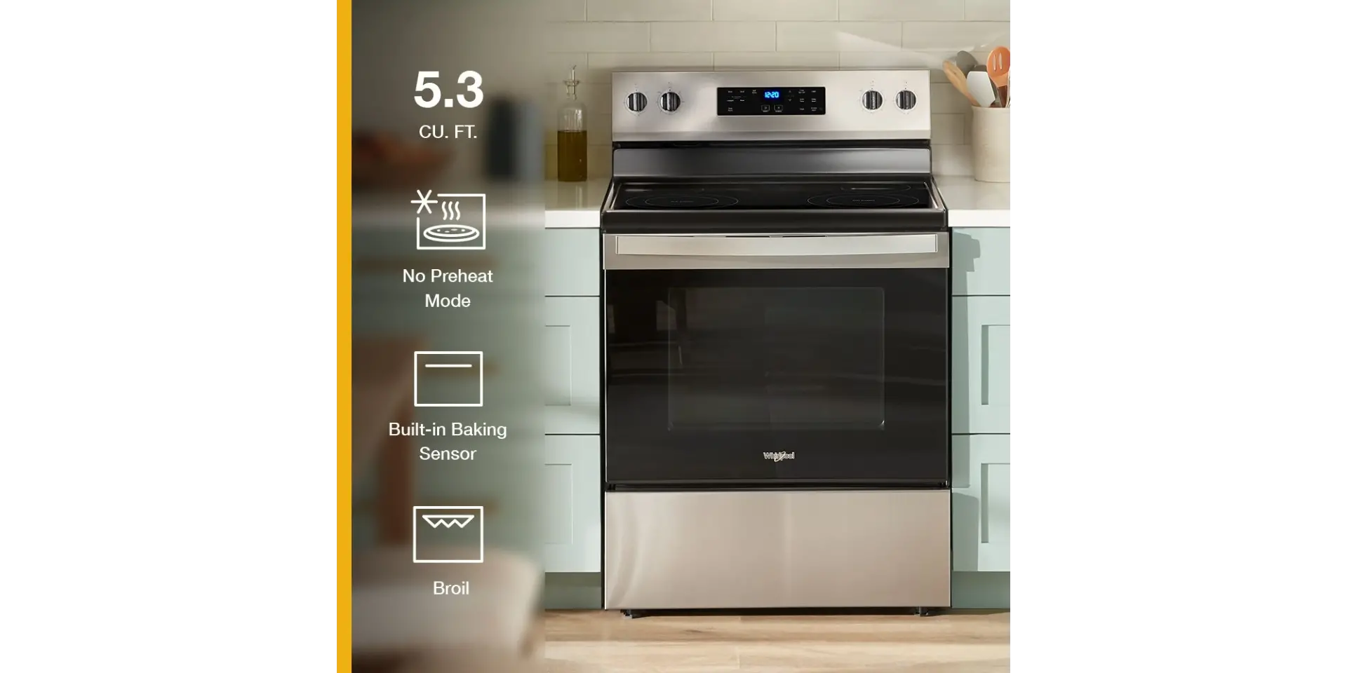 WFES3530RS Whirlpool 30 Electric Range with No Preheat Mode - Stainless Steel-4
