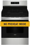 WFGS3530RS Whirlpool 30 Gas Range with No Preheat Mode - Stainless Steel