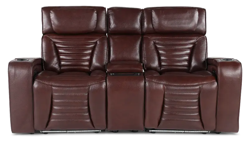 Transformer Mahogany Zero-Gravity Power Reclining Loveseat