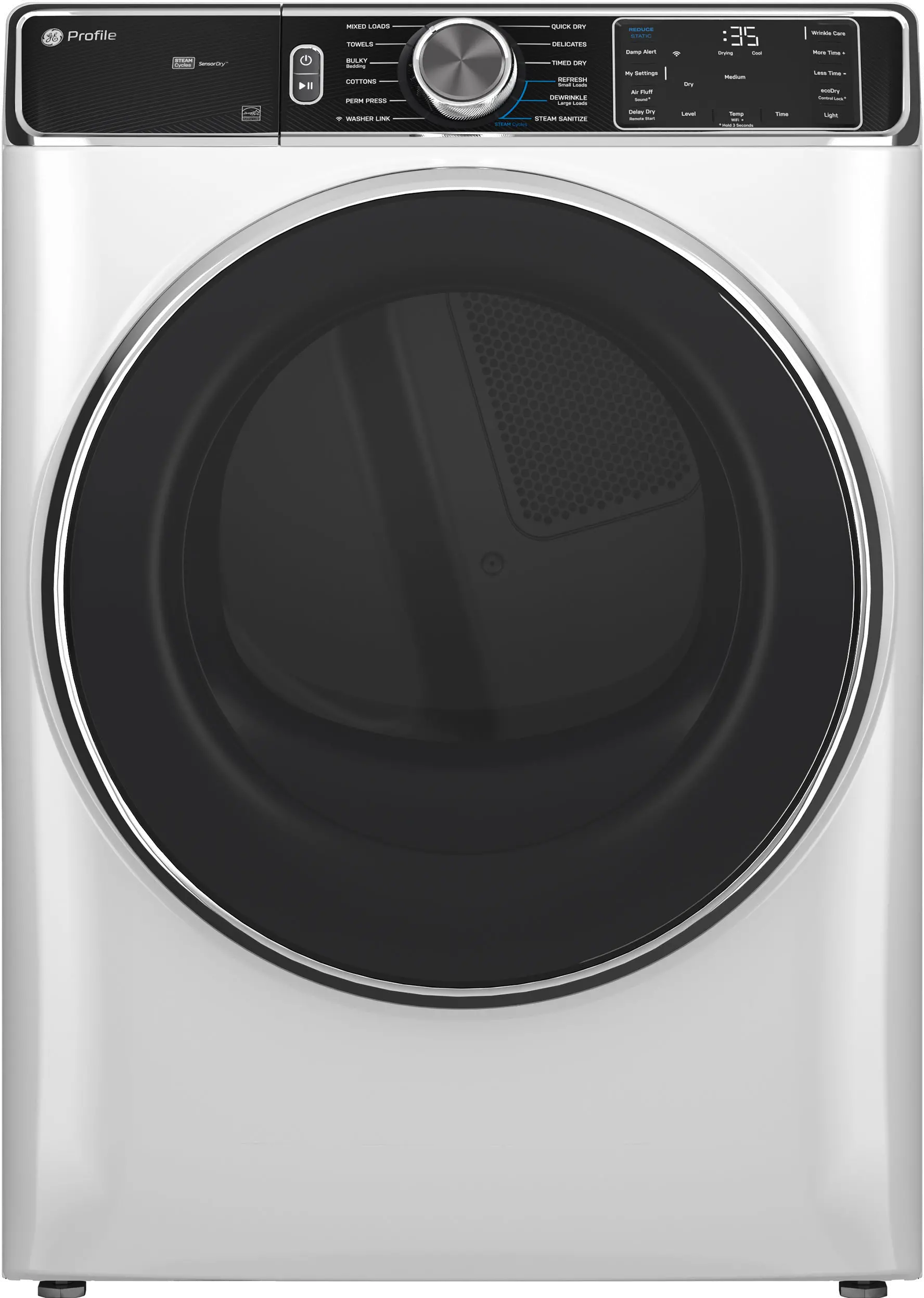 PFD87GSSVWW GE Profile 7.8 Cu Ft Smart Gas Dryer - White-2