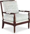 Newman Gray and Brown Spool-Style Accent Chair