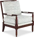 Newman Gray and Brown Spool-Style Accent Chair