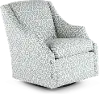 Newman Gray and White Gliding Swivel Chair